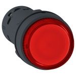 Schneider Electric Моноблочная кнопка с подсветкой, пластик, красный, Ø22, встроенный светодиод, пружинный возврат, 230…240 V AC, 1 НО (арт. XB7NW34M1) в Москве фото